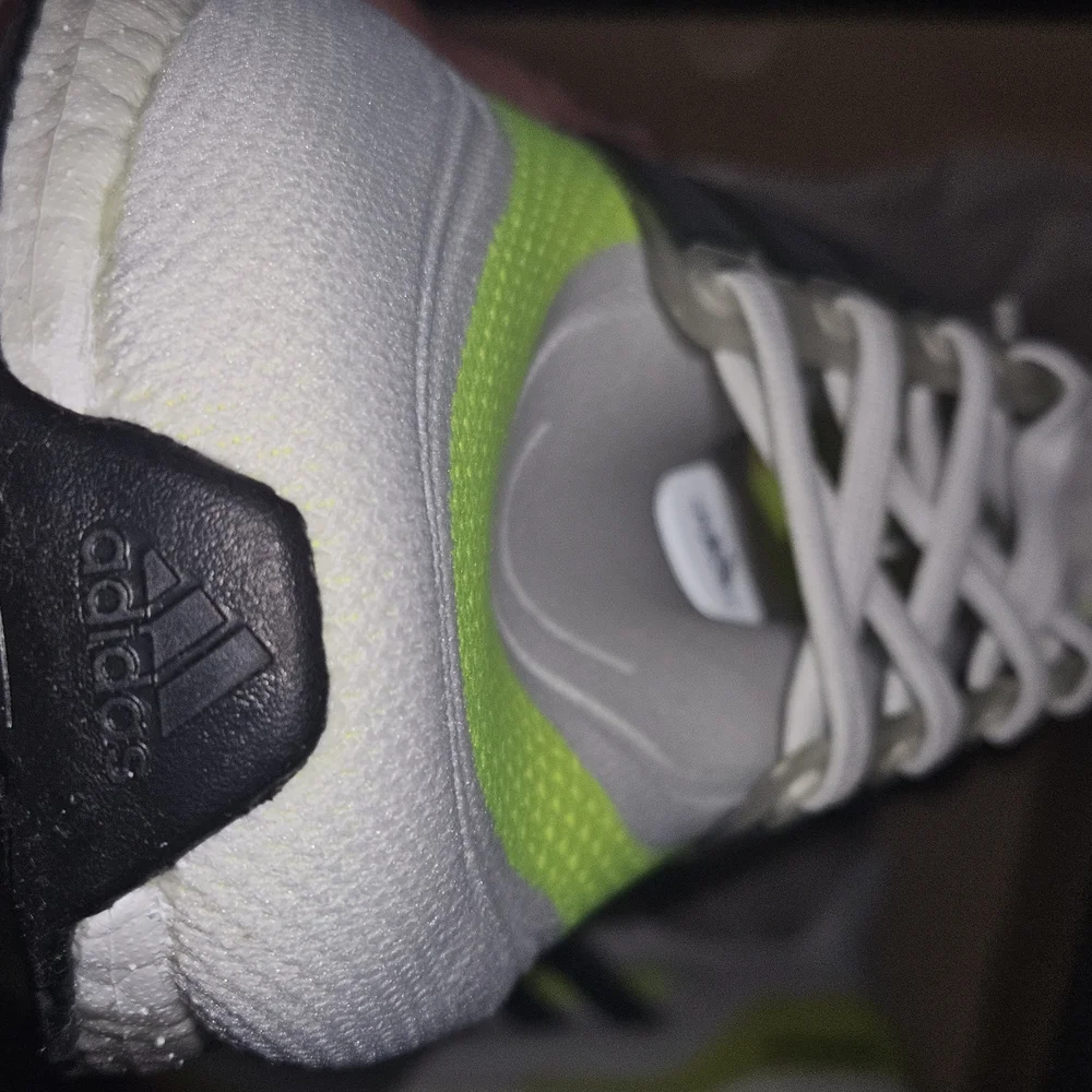 Adidas Ultraboost White and Neon Yellow Sneakers - Picture 4 of 13